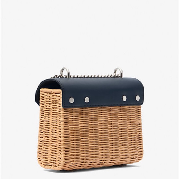 NWT Michael Kors Whitney Small Wicker Shoulder bag - Picture 3 of 9